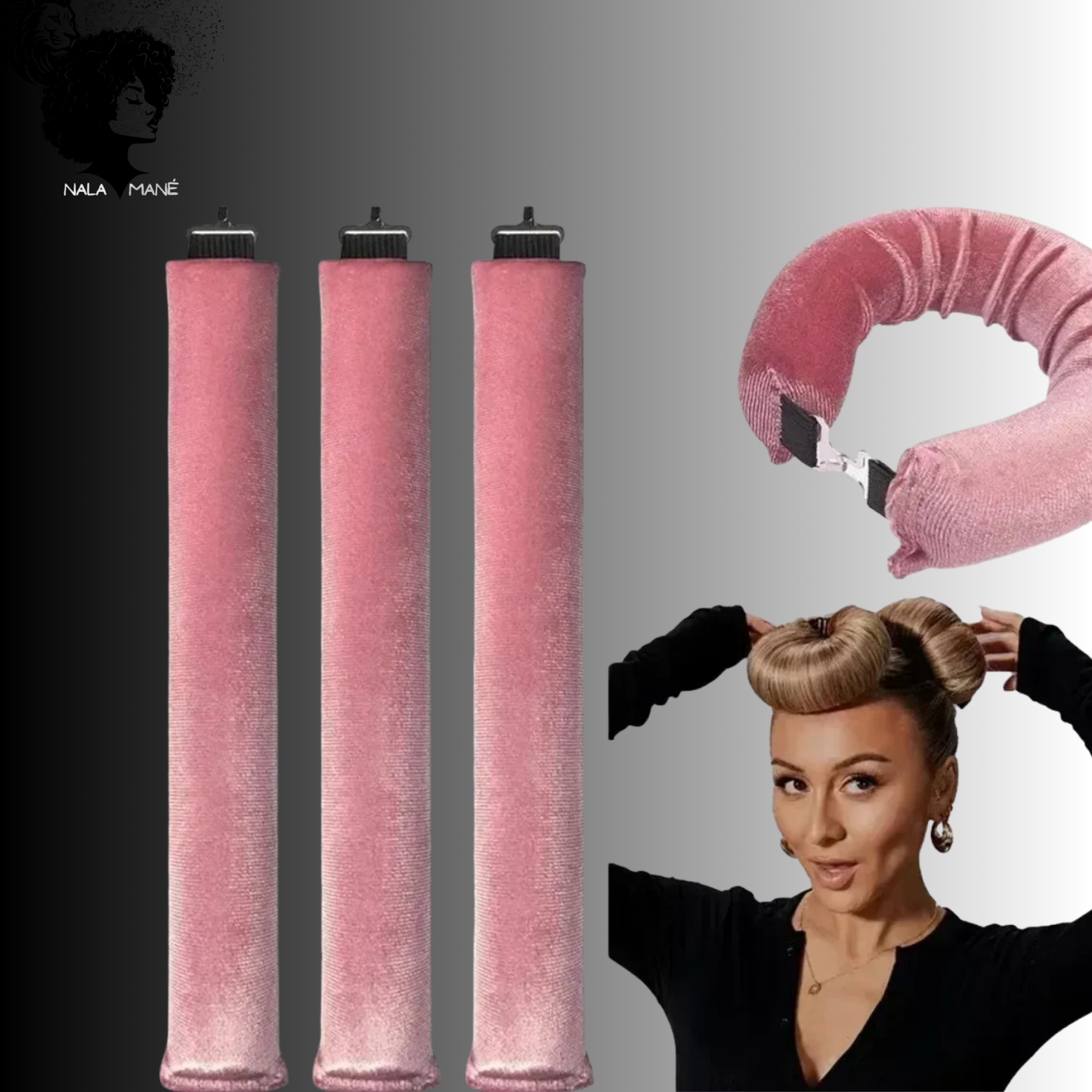 Heatless Hair Curlers Curling Rod Headband No Heat Hair Rollers Lazy Curls with Hook Sleeping Soft Flexi Rod Hair Styling Tools