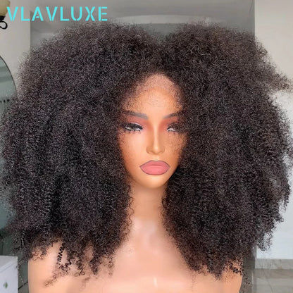 Afro Kinky Curly 13x6/360 HD Human Hair  Wig 450 Density Wear And Go 16-36 Inch Glueless Wig Remy Brazilian Curly Wig Human Hair