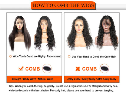 400 Density Afro Kinky Curly Glueless Human Hair Wigs 13×6 HD Lace Frontal Wig 13×4/360 HD Transparent Lace PrePlucked For Women