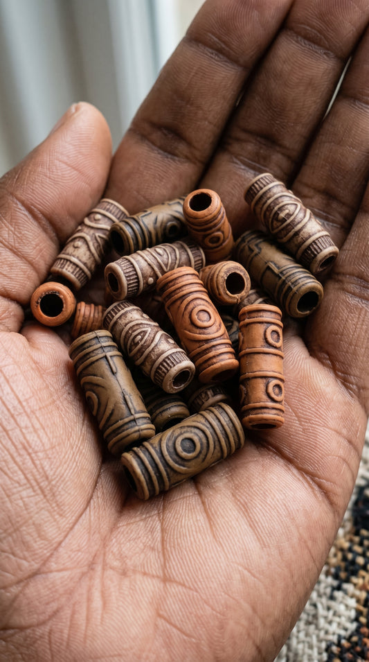 60pcs Nala Wooden Hair Beads