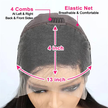Raw Hair Vietnamese 250 Density 100% Human Hair 13x4 Lace Frontal Wigs Bouncy Wave Loose Wave Bob Wig Lace Front Human Hair Wigs