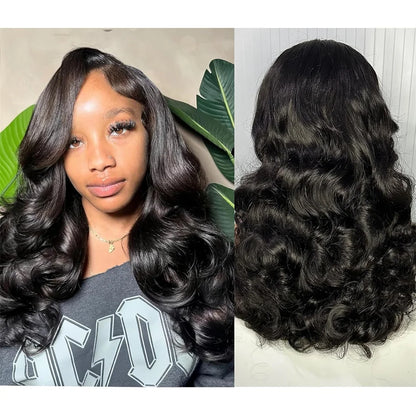 Raw Hair Vietnamese 250 Density 100% Human Hair 13x4 Lace Frontal Wigs Bouncy Wave Loose Wave Bob Wig Lace Front Human Hair Wigs