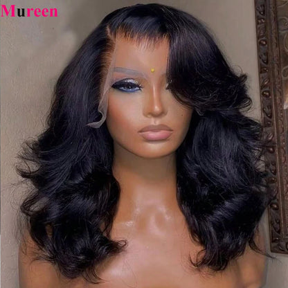 250% Density Bob Wig Human Hair 13x4 HD Lace Front Wigs Human Hair Glueless Body Wave Lace Frontal Human Hair Wigs for Women