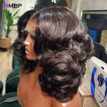 450 Density Glueless Lace Wig Human Hair Ready To Wear Bouncy Curly Wigs 13×6/360 HD Lace Frontal Wigs Preplucked Hair For Women