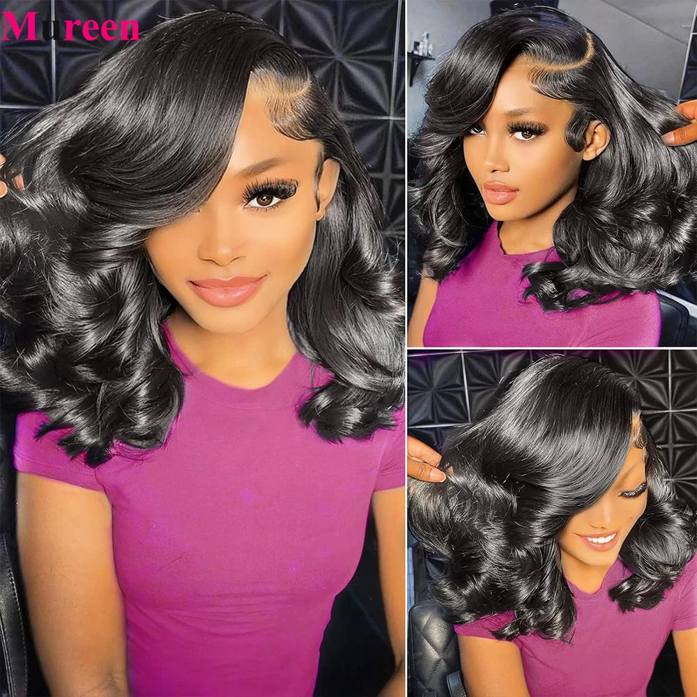 250% Density Bob Wig Human Hair 13x4 HD Lace Front Wigs Human Hair Glueless Body Wave Lace Frontal Human Hair Wigs for Women