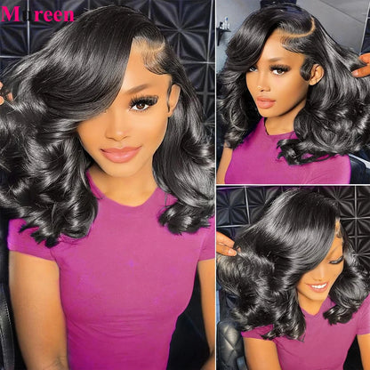 250% Density Bob Wig Human Hair 13x4 HD Lace Front Wigs Human Hair Glueless Body Wave Lace Frontal Human Hair Wigs for Women