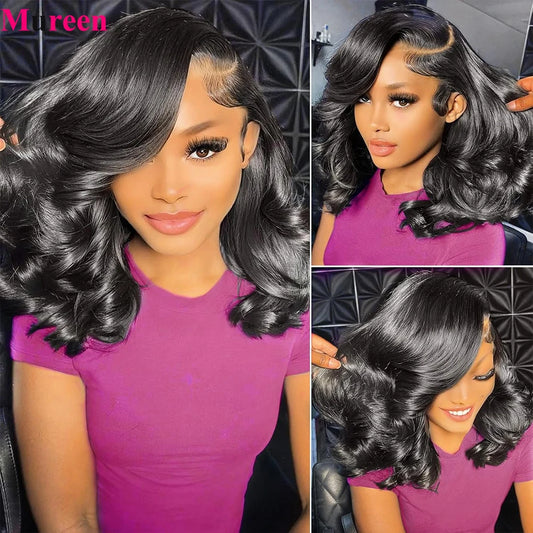 250% Density Bob Wig Human Hair 13x4 HD Lace Front Wigs Human Hair Glueless Body Wave Lace Frontal Human Hair Wigs for Women