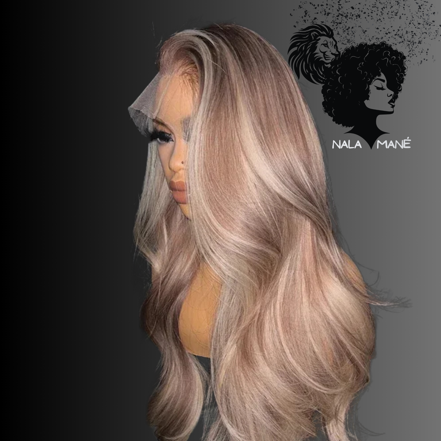 13X6 HD Lace Front Wig Highlight Ash Blonde Pre-Plucked (Human Hair)